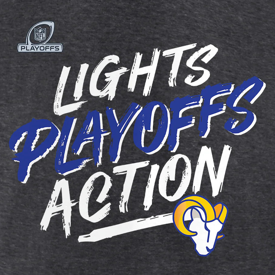 LOS ANGELES RAMS MEN'S 2021 PLAYOFF BOUND LIGHTS ACTION T-SHIRT
