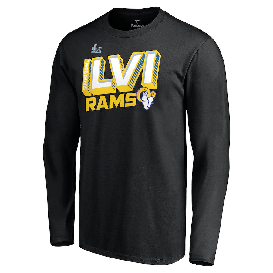 LOS ANGELES RAMS MEN'S 2021 SBLIV TILTED ROSTER LONGSLEEVE T-SHIRT