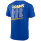 LOS ANGELES RAMS HOMBRE 2021 SBLIV TILTED ROSTER CAMISETA