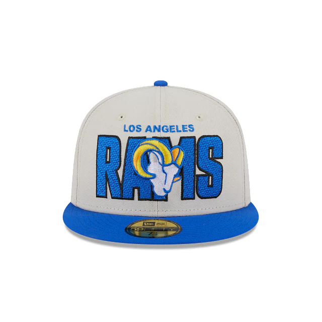 New Era 59FIFTY 2023 Draft Los Angeles Rams Hat - Stone, Royal Stone/Royal / 7 1/8