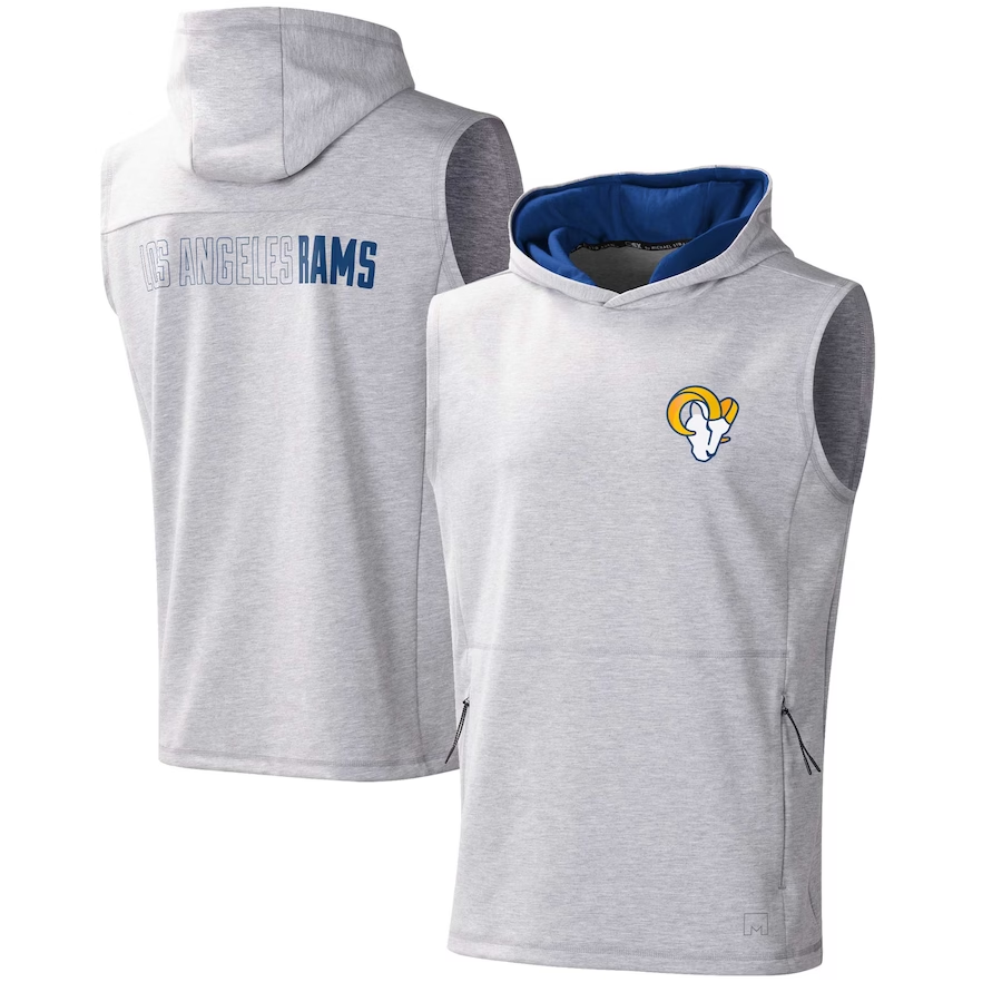LOS ANGELES RAMS MEN'S ACTION SLEEVELESS HOODIE