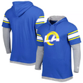 SUDADERA DE HOMBRE DE MANGA LARGA DE 2 TONOS CON CAPUCHA Y CAPUCHA DE LOS ANGELES RAMS