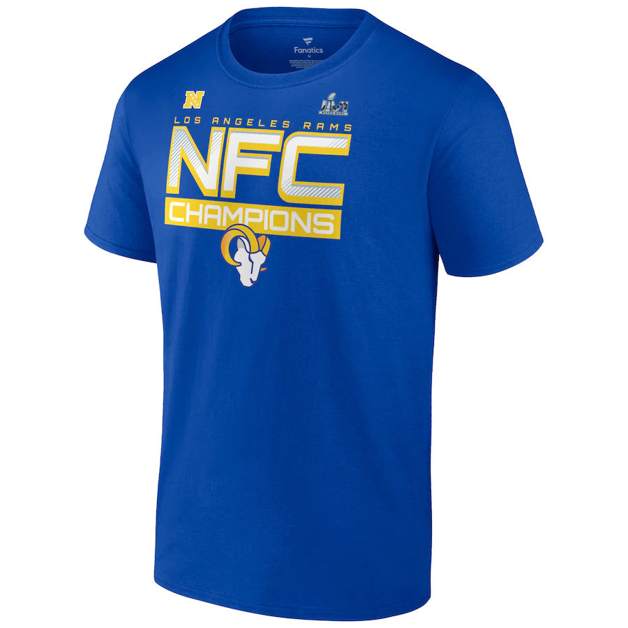 LOS ANGELES RAMS MEN'S NFC CHAMPIONS ICONIC SLANT T-SHIRT