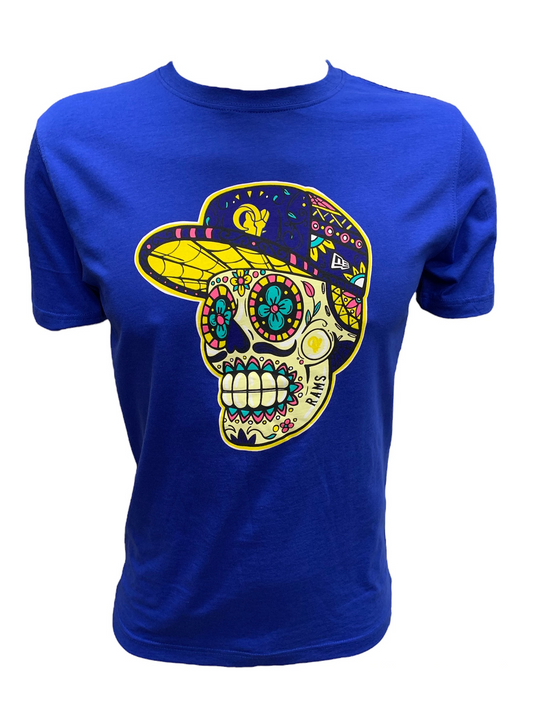 CAMISETA DE CALAVERA DE AZÚCAR PARA HOMBRE RAMS DE LOS ÁNGELES