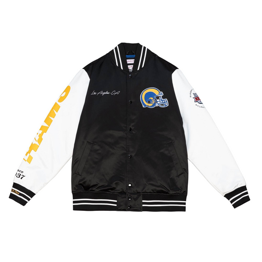 CHAQUETA DE SATÉN VARSITY DEL EQUIPO ORIGINS DE LOS ANGELES RAMS PARA HOMBRE