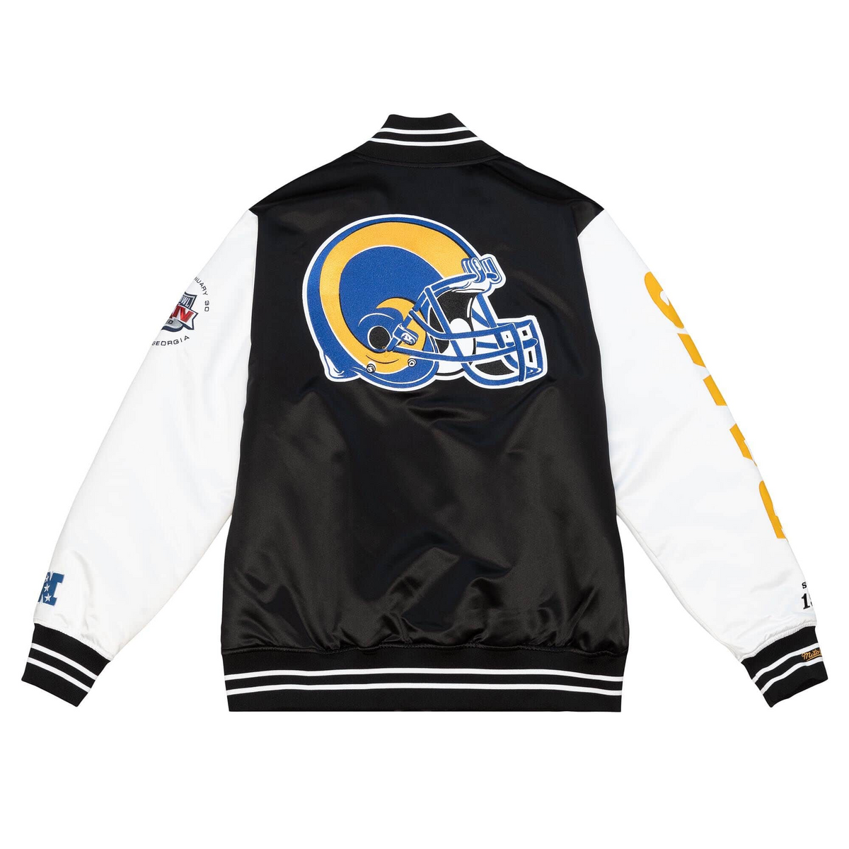 LOS ANGELES RAMS MEN'S TEAM ORIGINS VARSITY SATIN JACKET