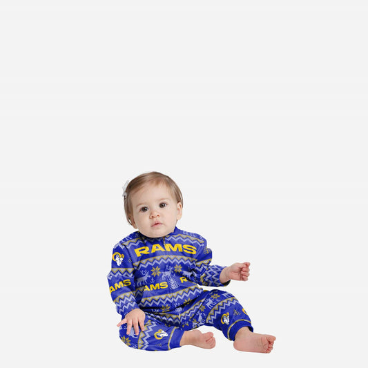 LOS ANGELES RAMS NEWBORN ALL OVER PRINT PAJAMAS