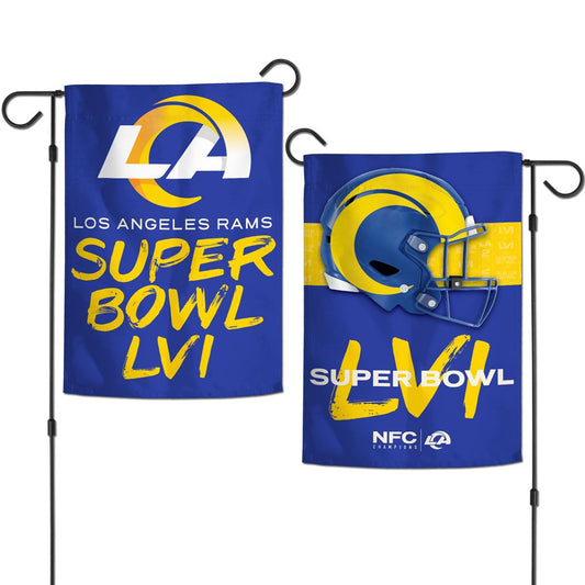 LOS ANGELES RAMS 2021 NFC CONFERENCE CHAMPS GARDEN BANDERA 