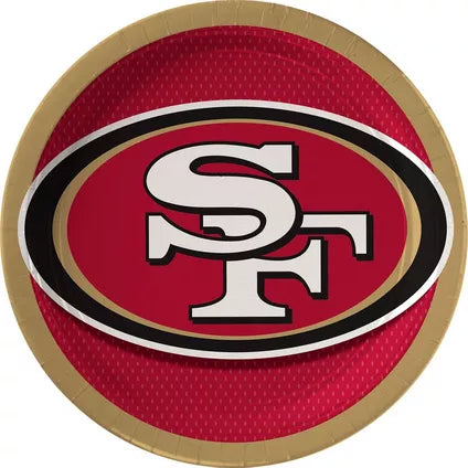 SAN FRANCISCO 49ERS PAPER PLATES 18PC