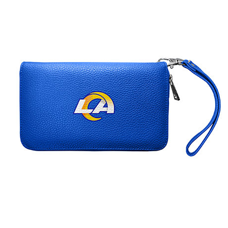 LOS ANGELES RAMS PEBBLE ZIP ORGANIZER WALLET