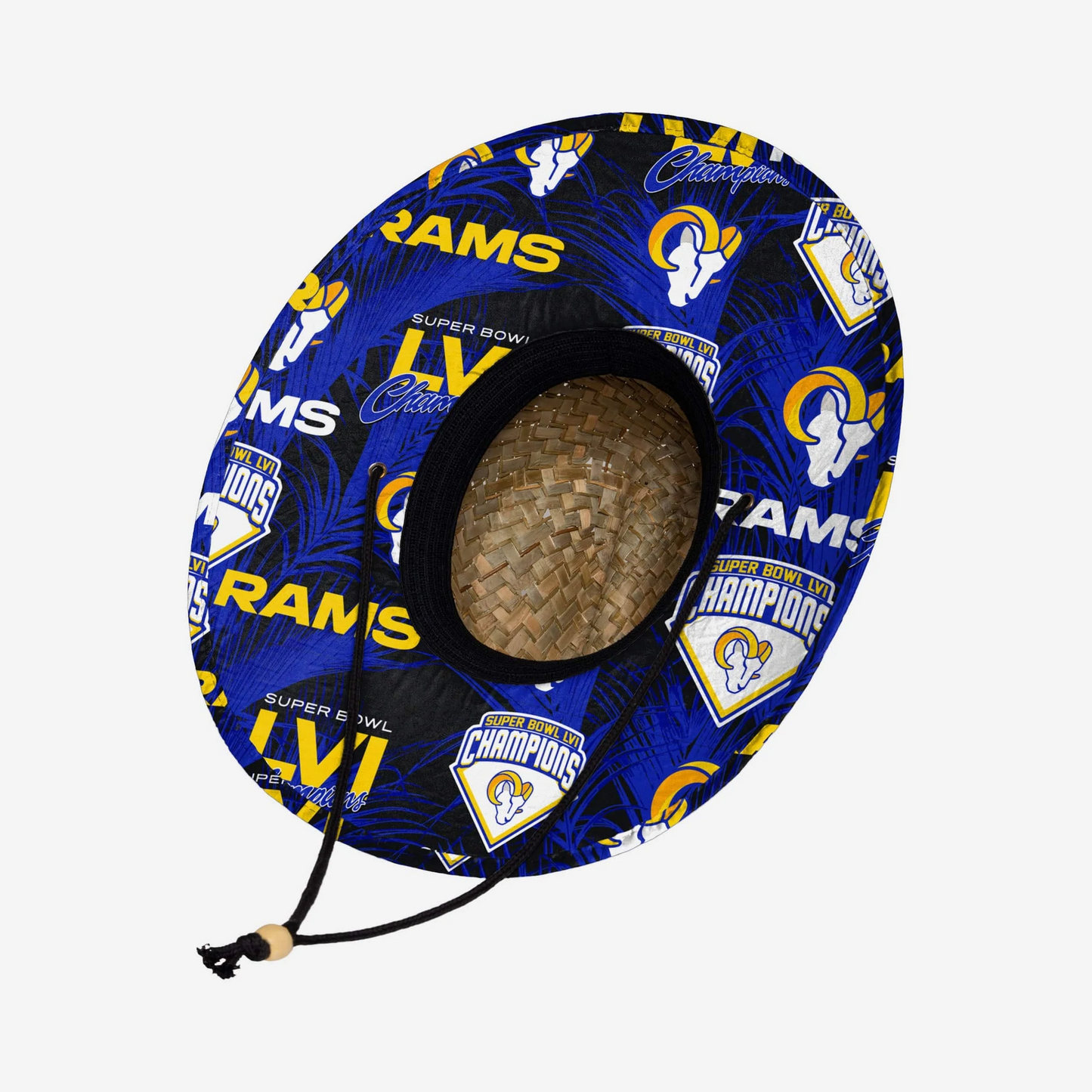 LOS ANGELES RAMS SUPER BOWL LVI CHAMPS SOMBRERO DE PAJA