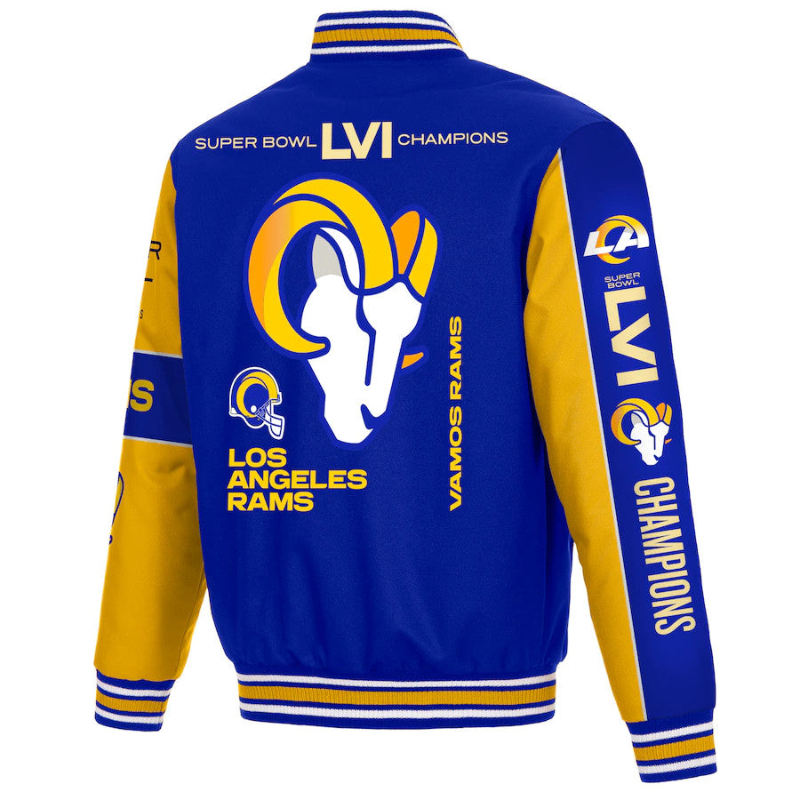LOS ANGELES RAMS SBLVI CHAMPS POLY TWILL JACKET