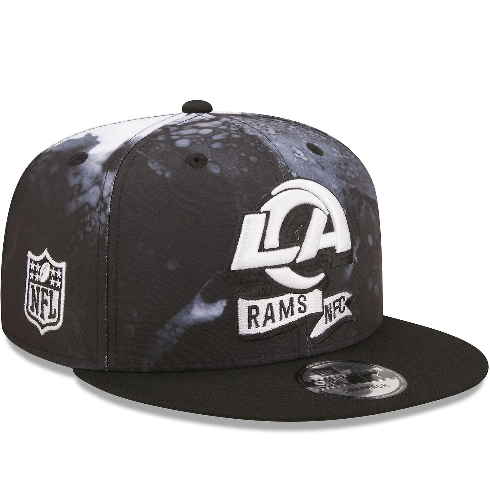 LOS ANGELES RAMS SIDELINE 9FIFTY SNAPBACK HAT - BLACK/ WHITE INK – JR'S ...