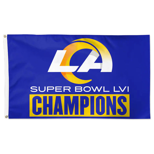 LOS ANGELES RAMS SUPER BOWL LVI CHAMPS 3' X 5' BANDERA 