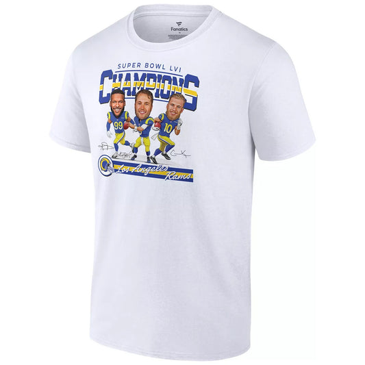 LOS ANGELES RAMS SUPER BOWL LVI CHAMPS MEN'S CARICATURE T-SHIRT