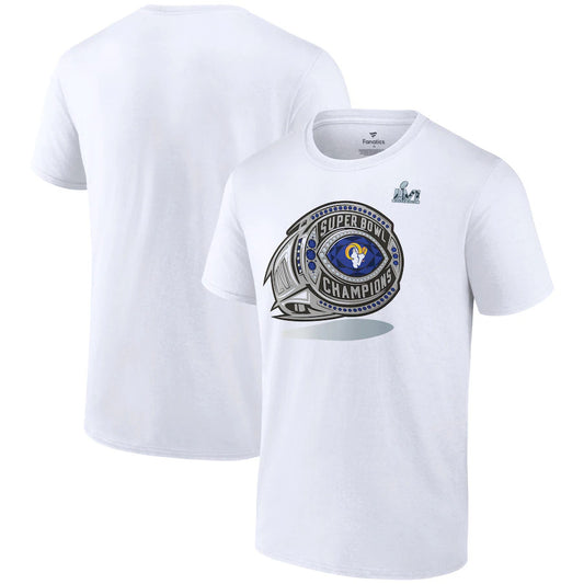 LOS ANGELES RAMS SUPER BOWL LVI CHAMPS MEN'S RING BLING T-SHIRT