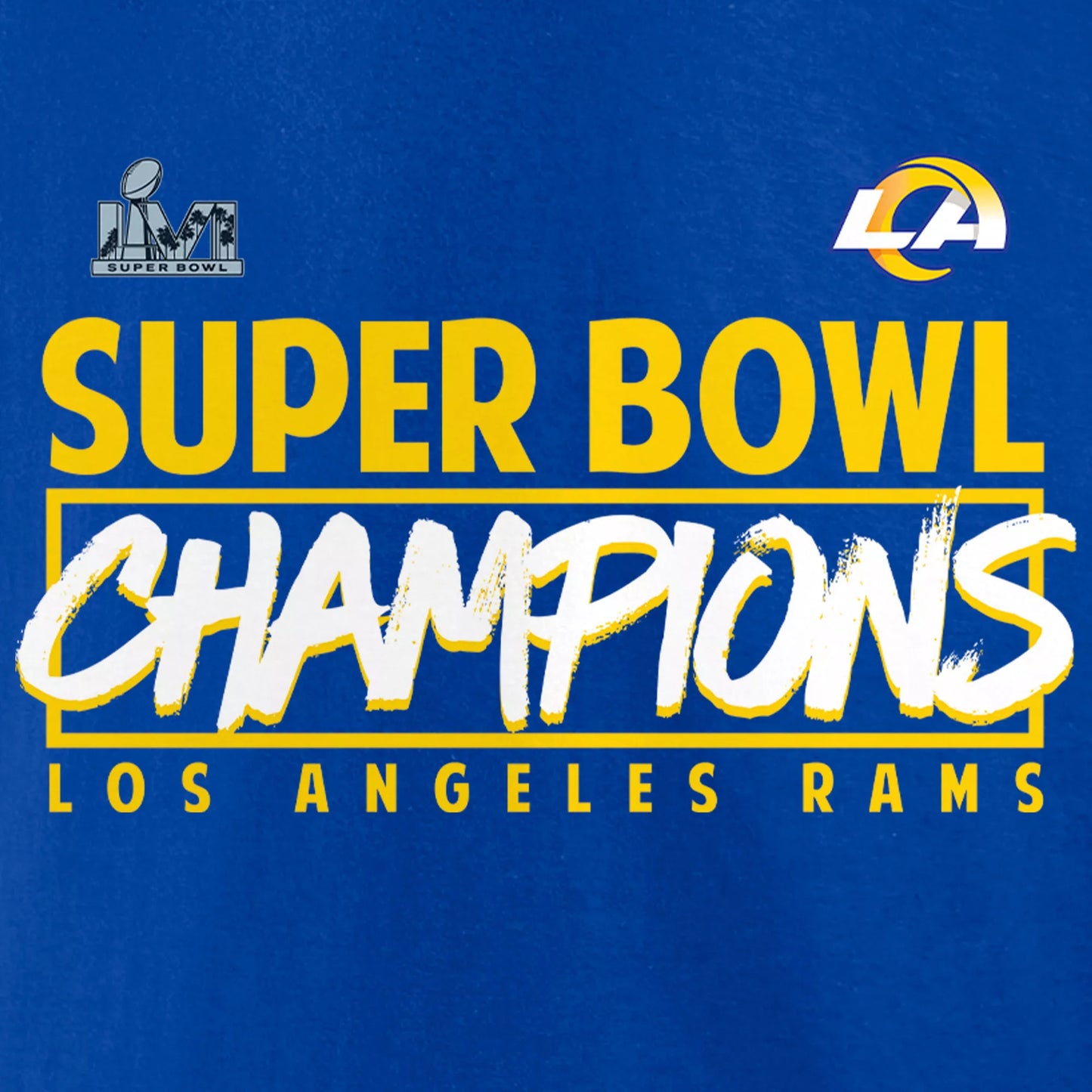 LOS ANGELES RAMS SUPER BOWL LVI CHAMPS MEN'S STACKED ROSTER T-SHIRT