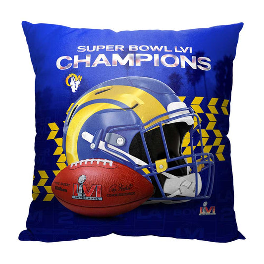 ALMOHADA DE LOS CAMPEONES DEL SUPER BOWL LVI DE LOS RAMS DE LOS ÁNGELES