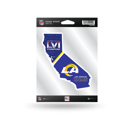 LOS ANGELES RAMS SUPER BOWL LVI CHAMPS STATE DECAL