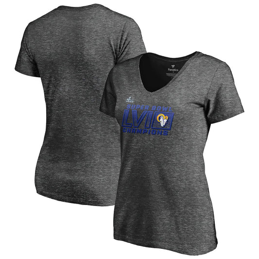 CAMISETA MUJER FUMBLE DE LOS ÁNGELES RAMS SUPER BOWL LVI CHAMPS 