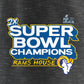 LOS ANGELES RAMS SUPER BOWL LVI CHAMPS CAMISETA DE DESFILE DE MUJER 