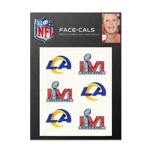 LOS ANGELES RAMS SUPER BOWL LVI FACE DECALS