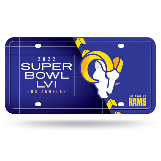 LOS ANGELES RAMS SUPER BOWL LVI METAL AUTO TAG