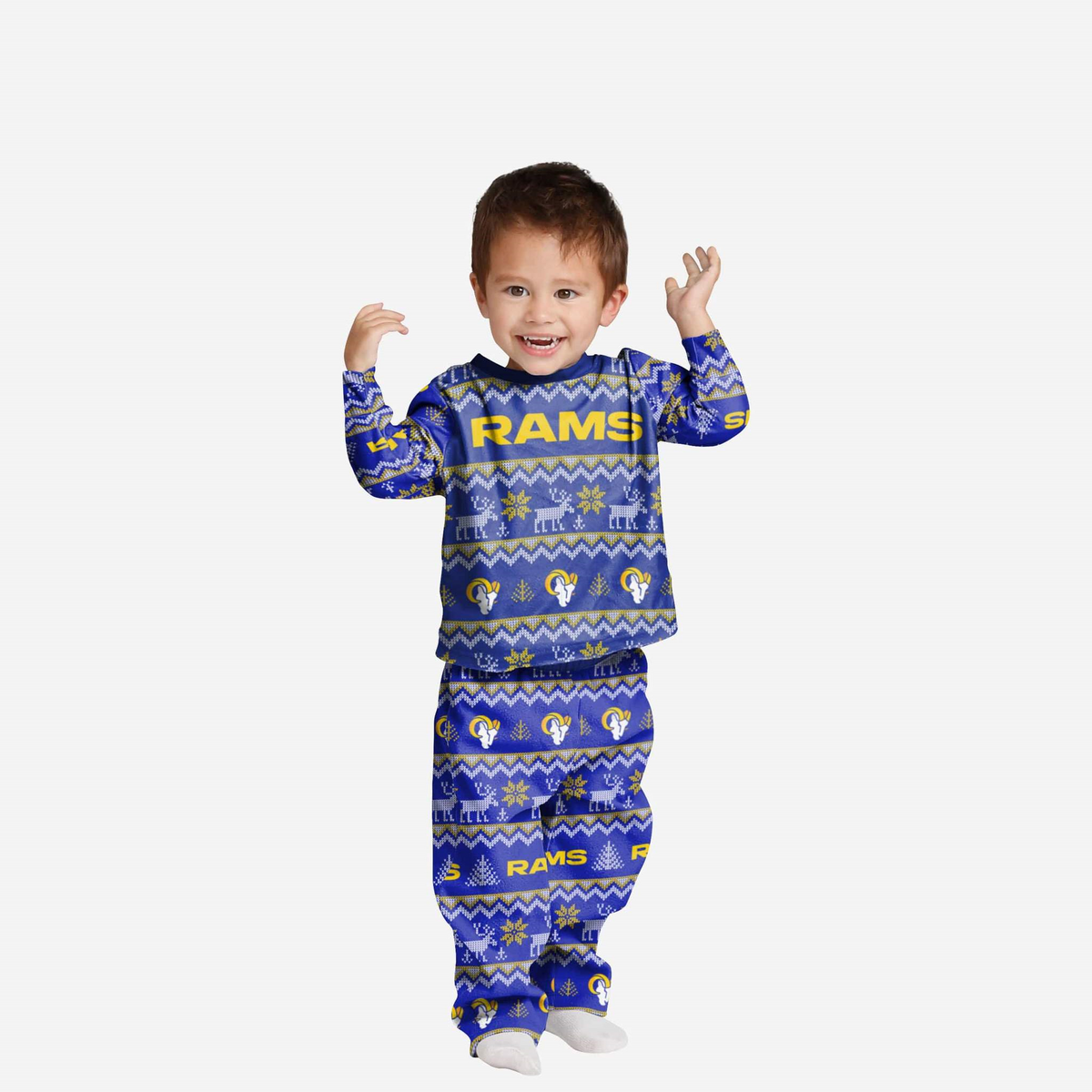 LOS ANGELES RAMS TODDLER ALL OVER PRINT PAJAMAS