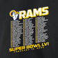 LOS ANGELES RAMS MUJER 2021 SBLIV TILTED ROSTER T-SHIRT 