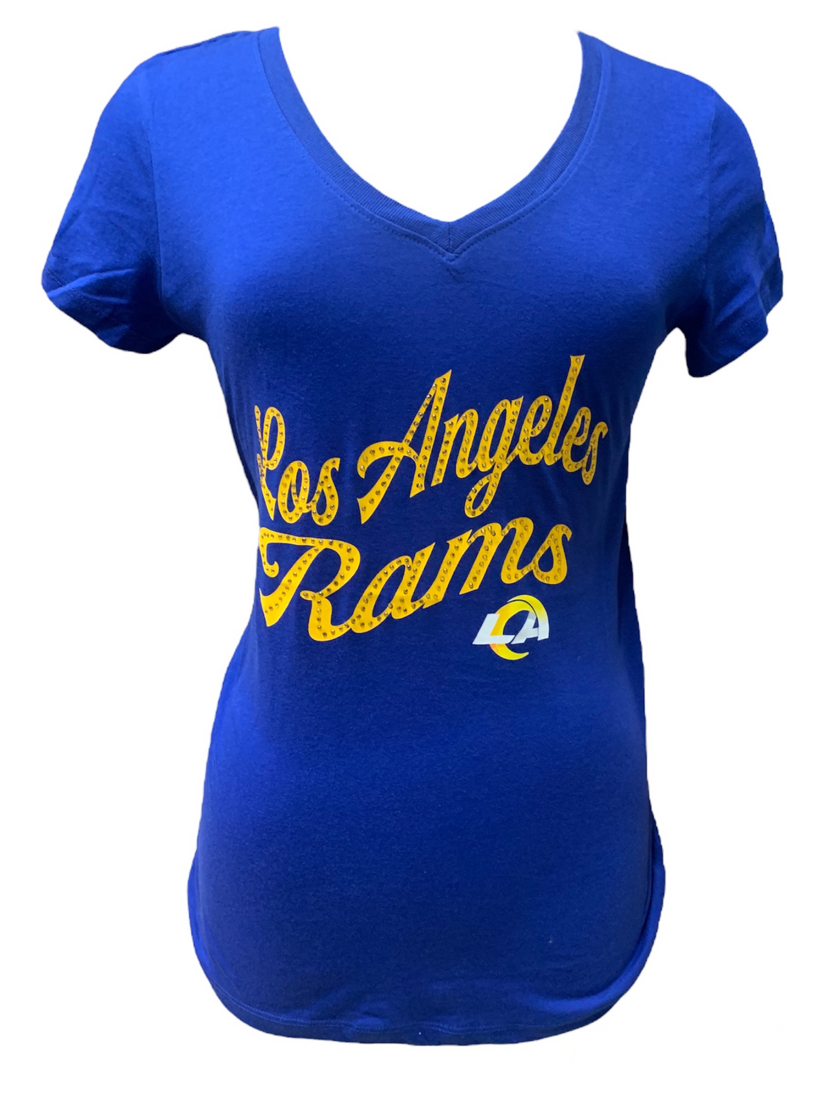 CAMISETA BEDAZZLE DE MUJER LOS RAMS DE LOS ÁNGELES