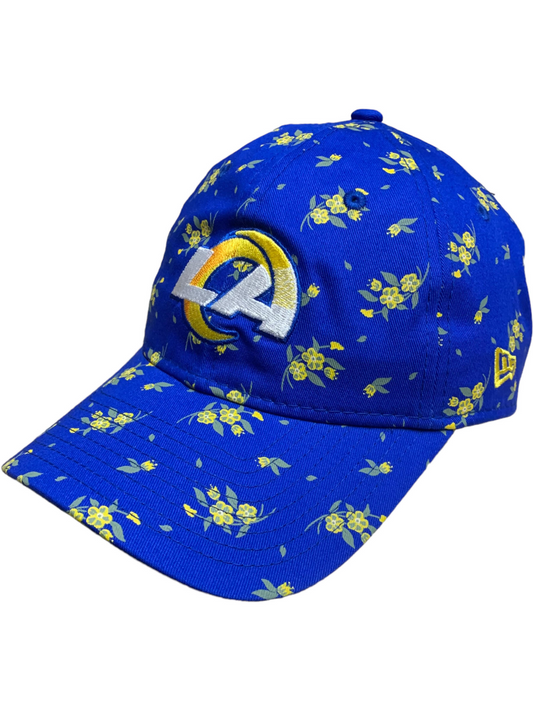 LOS ANGELES RAMS WOMEN'S BLOOM 9TWENTY ADJUSTABLE HAT - BLUE