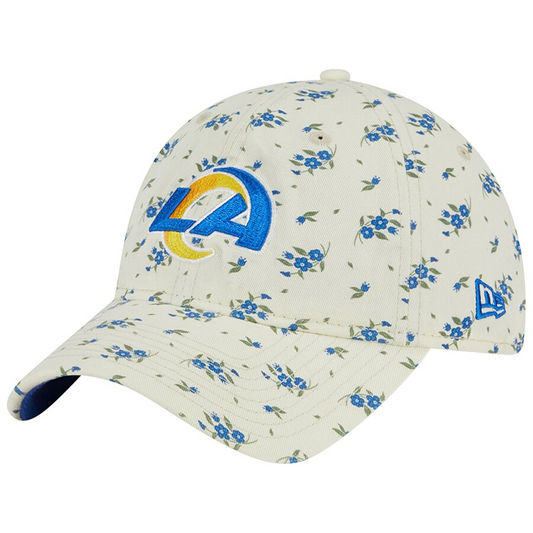 LOS ANGELES RAMS WOMEN'S BLOOM 9TWENTY ADJUSTABLE HAT - CREAM