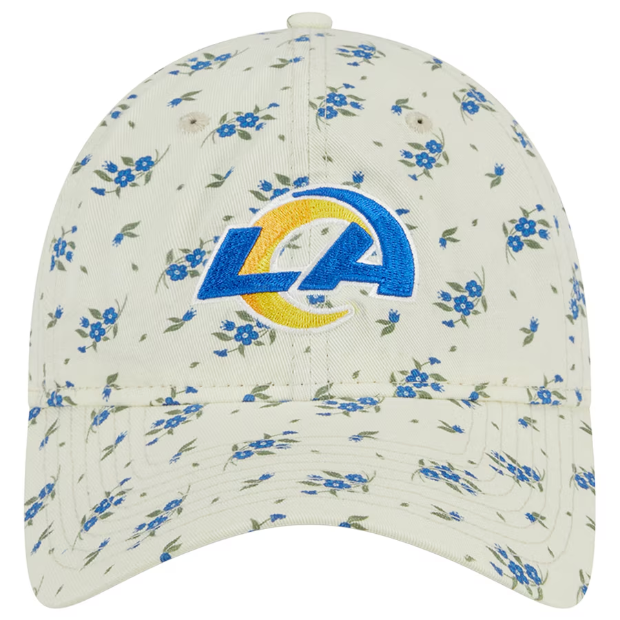 LOS ANGELES RAMS WOMEN'S BLOOM 9TWENTY ADJUSTABLE HAT - CREAM