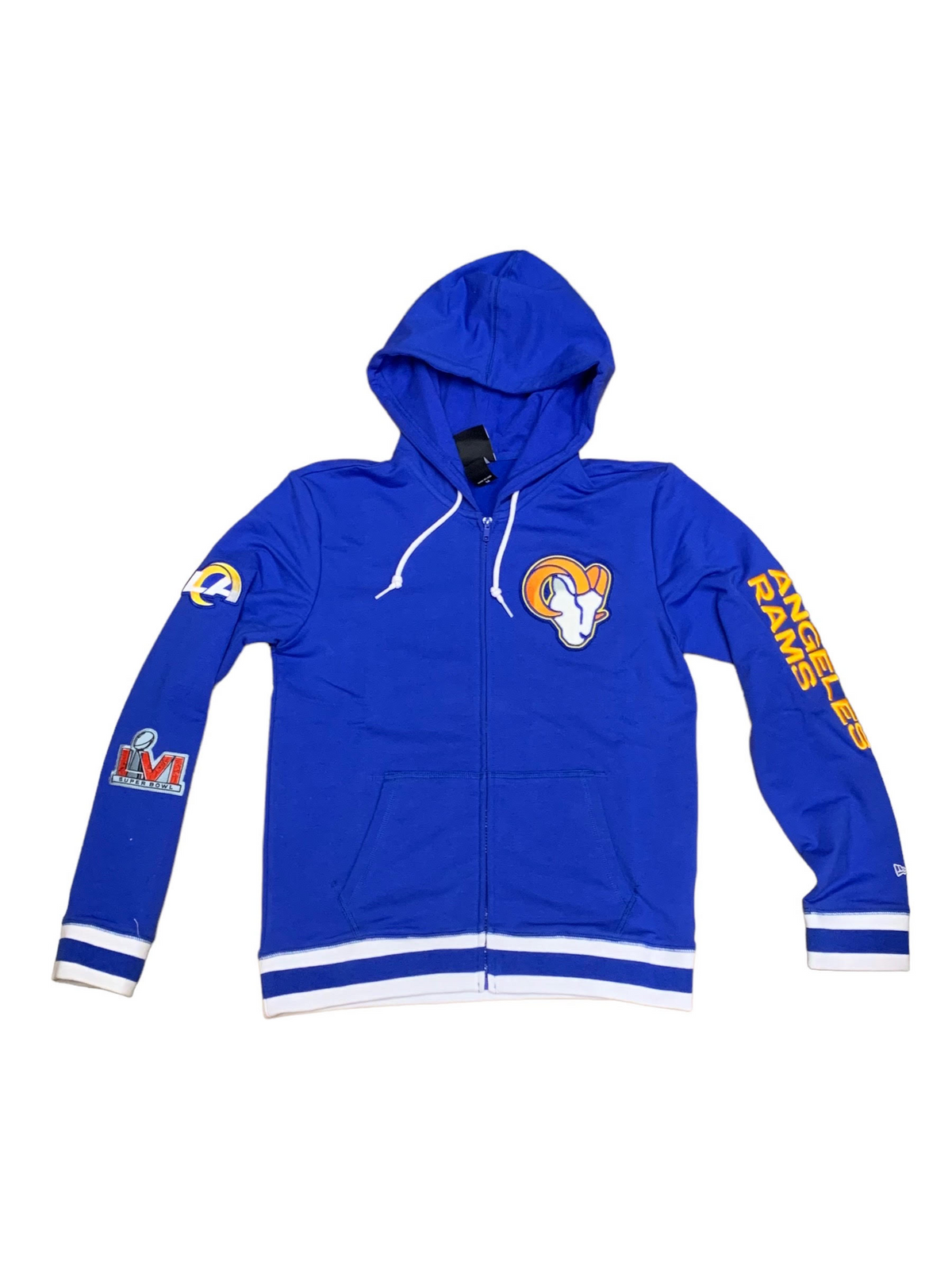 SUDADERA CON CAPUCHA Y CREMALLERA COMPLETA PARA MUJER LOS ANGELES RAMS LOGO SELECT
