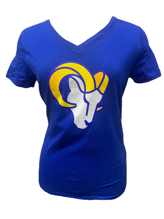 CAMISETA CON LOGOTIPO PRIMARY PARA MUJER LOS ANGELES RAMS - AZUL