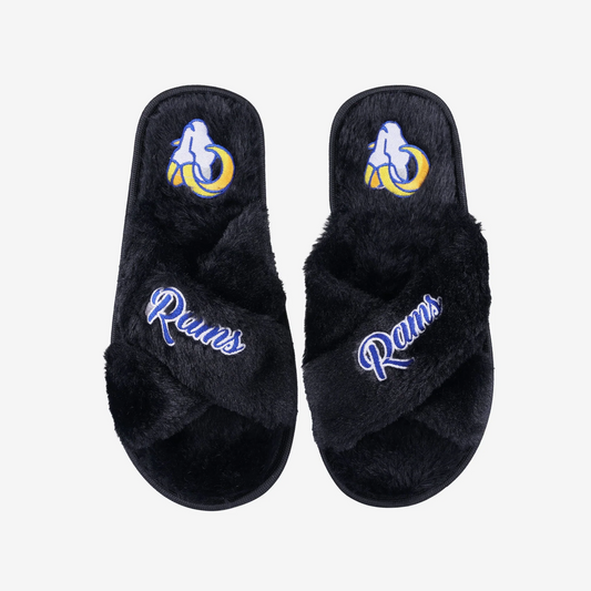 LOS ANGELES RAMS WOMEN'S SCRIPT CROSS SLIPPERS