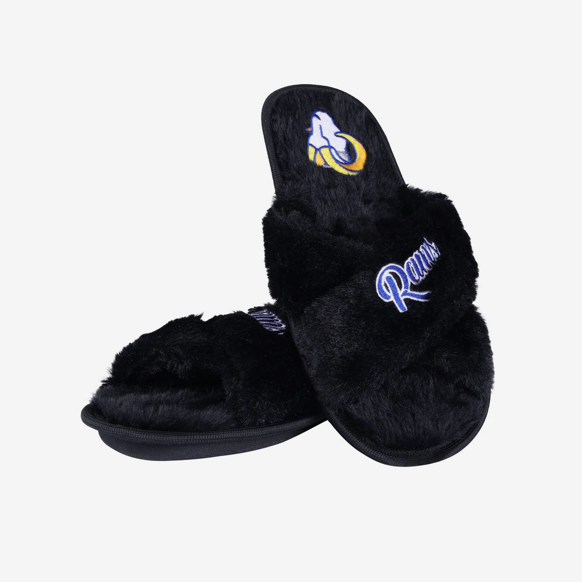 LOS ANGELES RAMS WOMEN'S SCRIPT CROSS SLIPPERS