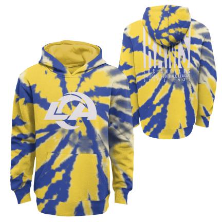 LOS ANGELES RAMS YOUTH STATEMENT TIE DYE HOODED SWEATSHIRT