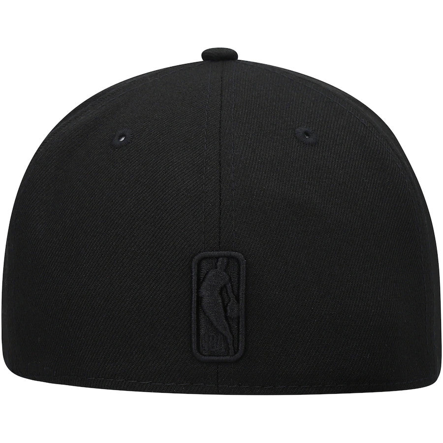 LOS ANGELS LAKERS BLACK ON BLACK BASIC LOGO 59FIFTY