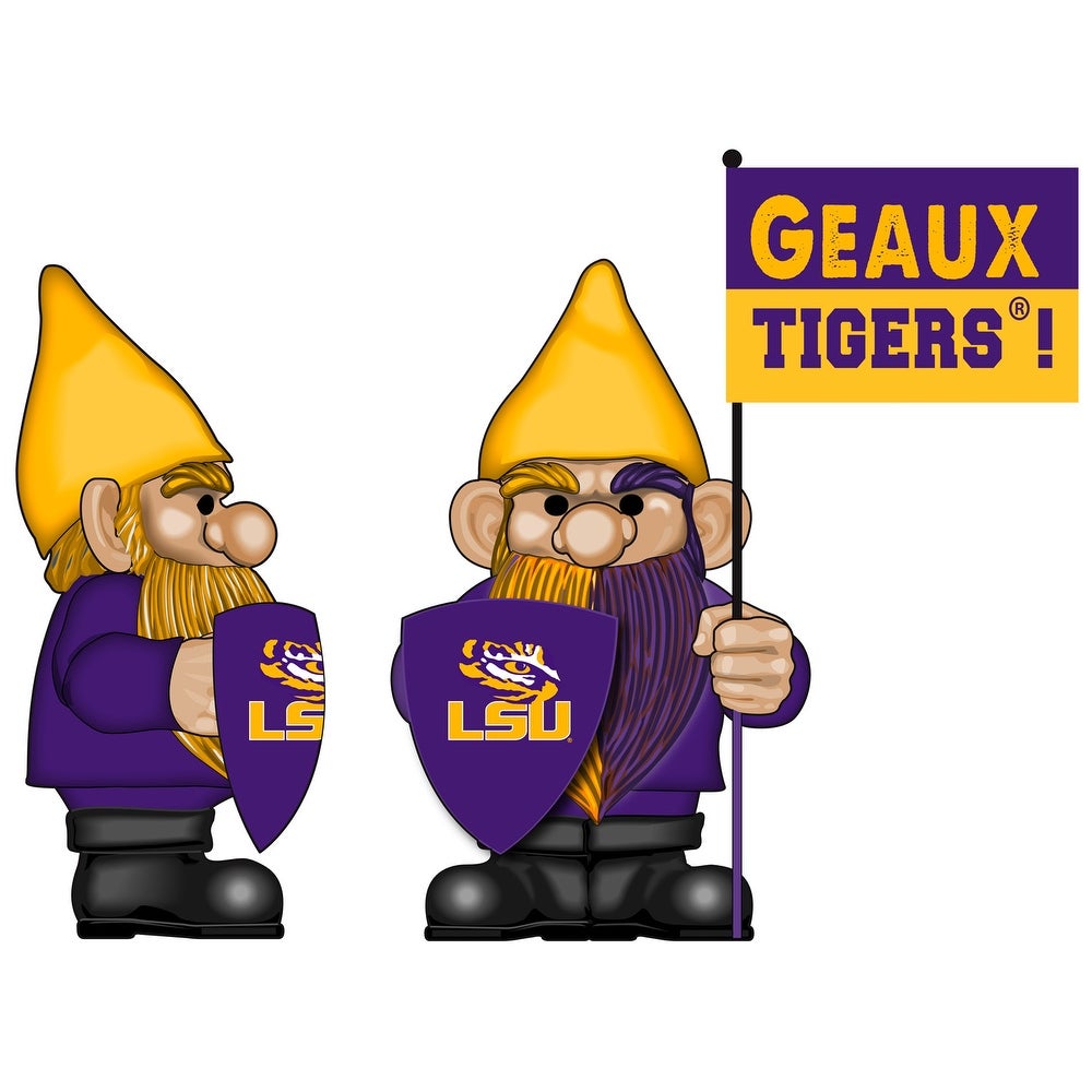 LSU TIGERS FLAG HOLDER GNOME