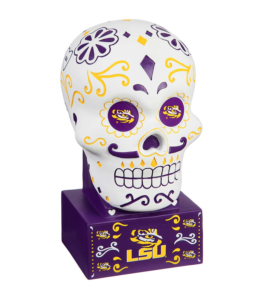 ESTATUA DE CALAVERA DE AZÚCAR LSU TIGERS