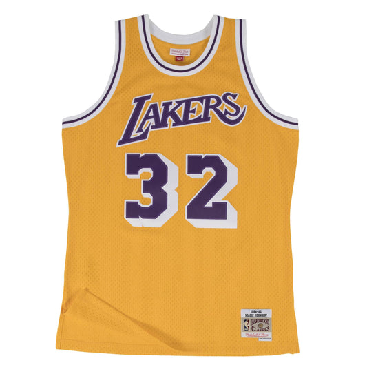 MAGIC JOHNSON HOMBRE MITCHELL &amp; NESS 84-85' JERSEY SWINGMAN