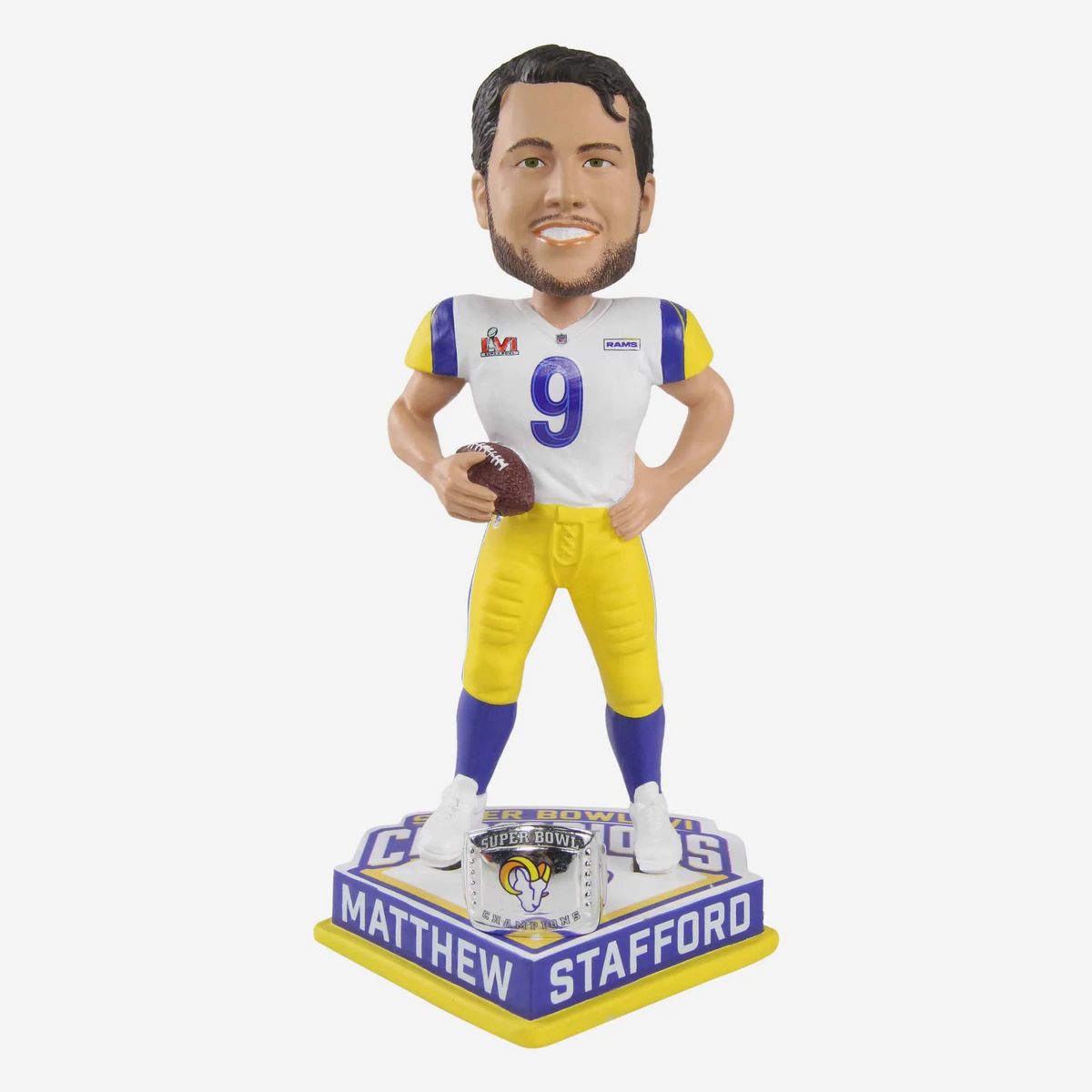LOS ANGELES RAMS MATTHEW STAFFORD SUPER BOWL LVI BOBBLEHEAD