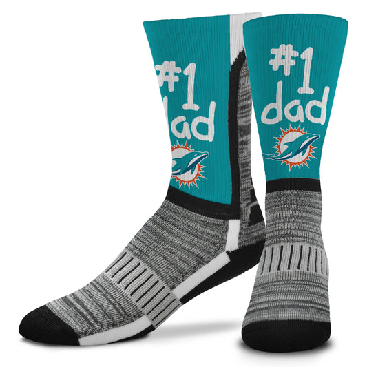 MIAMI DOLPHINS #1 DAD SOCKS