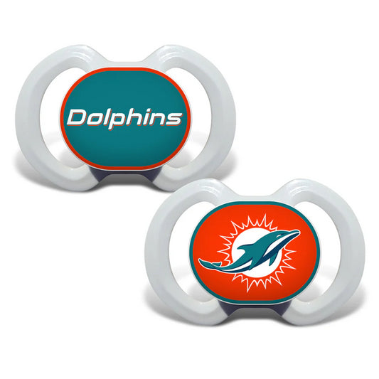 MIAMI DOLPHINS 2-PACK PACIFIERS
