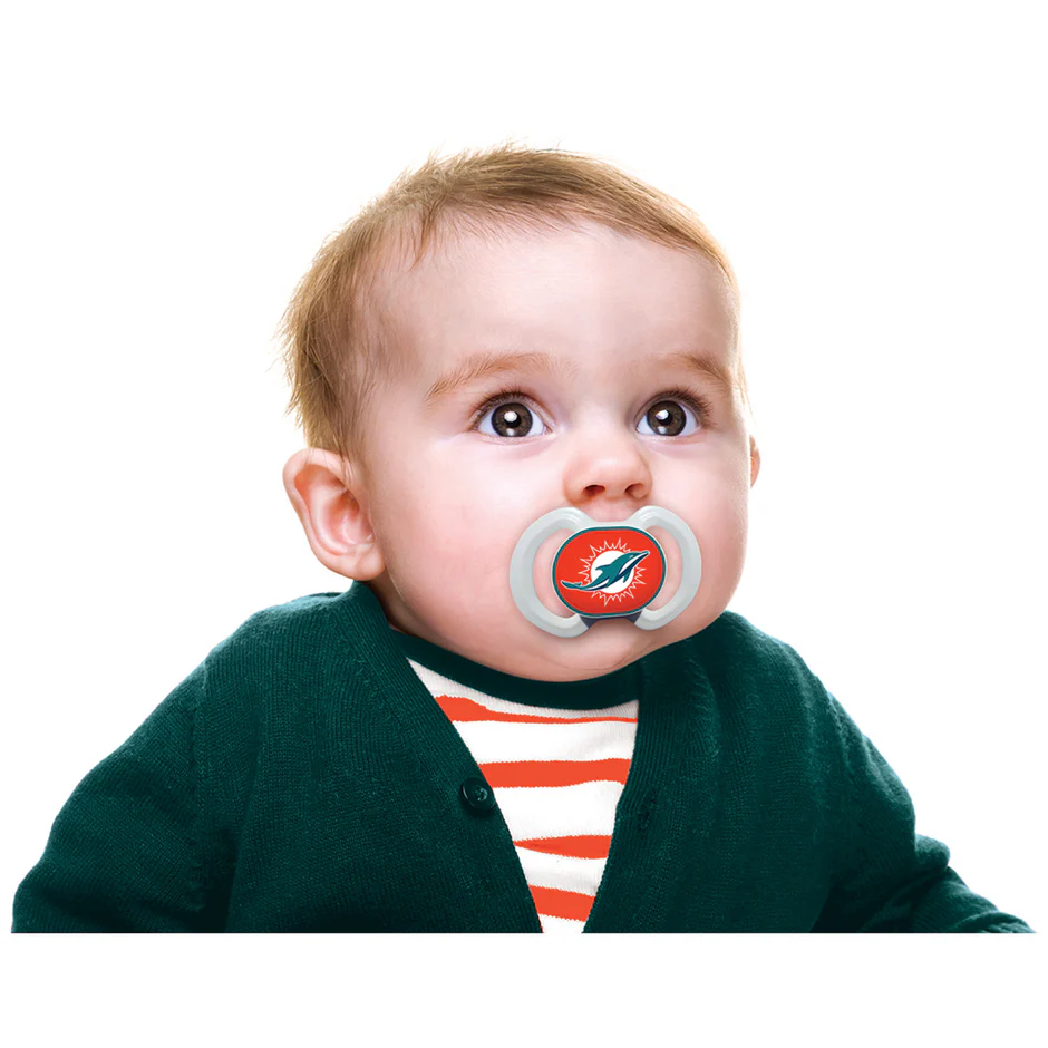 MIAMI DOLPHINS 2-PACK PACIFIERS