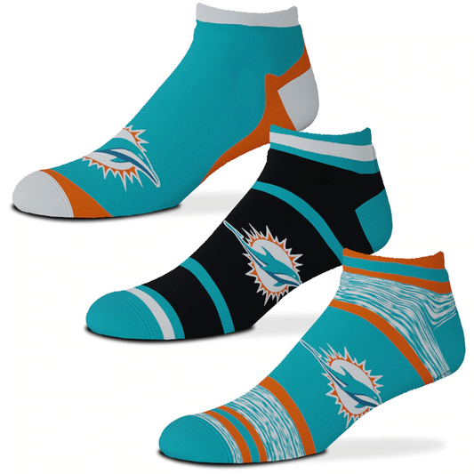 MIAMI DOLPHINS 3-PACK CASH SOCKS