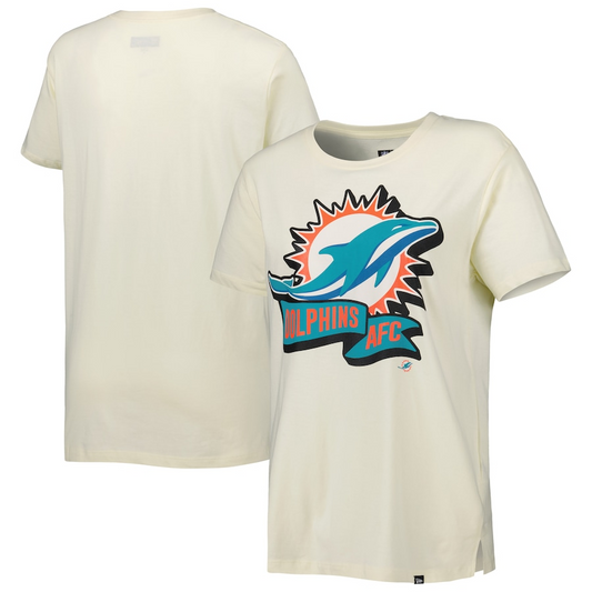 MIAMI DOLPHINS MEN'S 2022 SIDELINE T-SHIRT - CREAM