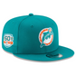 MIAMI DOLPHINS PERFECT SCORE 50TH ANNIVERSARY 9FIFTY SNAPBACK ADJUSTABLE HAT