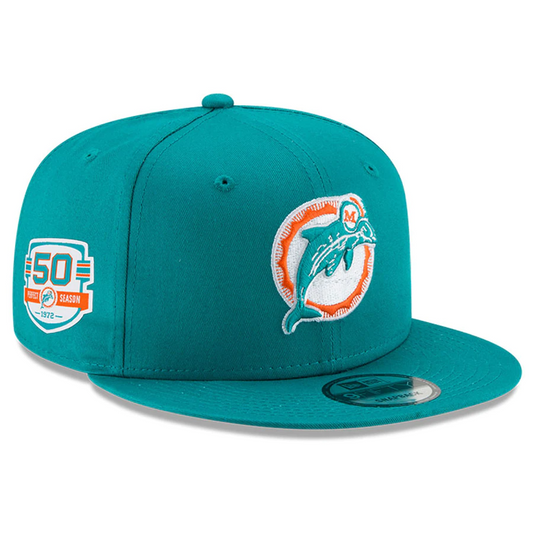 MIAMI DOLPHINS PERFECT SCORE 50TH ANNIVERSARY 9FIFTY GORRA AJUSTABLE SNAPBACK